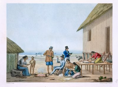 Domestic occupations, Agagna, Guam, Philippines, from 